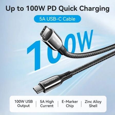Vention Cable USB 2.0 USB-C a USB-C 100W 2m Negro CTKBH